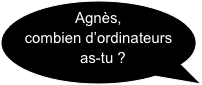 Agnès, combien d’ordinateurs as-tu ?