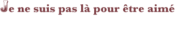 Je ne suis pas là pour être aimé
de Stéphane Brize

