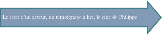 
Le récit d’un acteur, un témoignage à lire, le ciné de Philippe